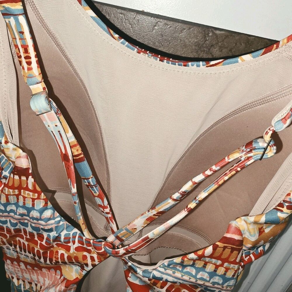 GARNET HILL HIGH TIDE Sz 10 One Pc Scoop Neck Shelf Bra Tummy Control Swimsuit - Picture 4 of 10